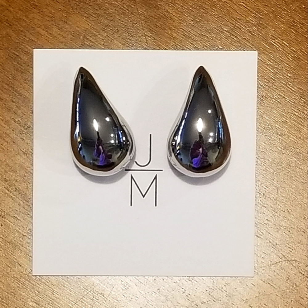 Jill Michael Silver Teardrop Earrings NEW